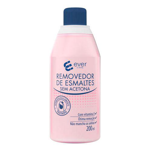 Removedor De Esmalte Sem Acetona Ever Care 200Ml