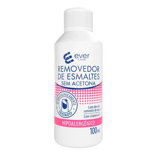 Removedor De Esmaltes Ever Care Hipoalergênico 100Ml