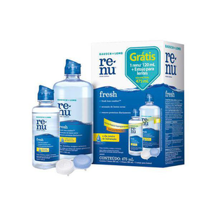 Renu Fresh Plus 355 Ml E 120 Ml Grátis E Estojo Para Lentes