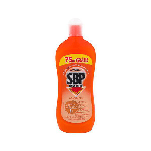 Repelente SBP Advanced - Com Icaridina Loção 175Ml - 75Ml Grátis