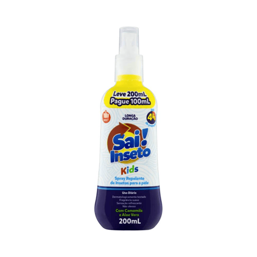 Repelente Infantil Sai! Inseto Kids - Com DEET Spray Leve 200Ml Pague 100Ml