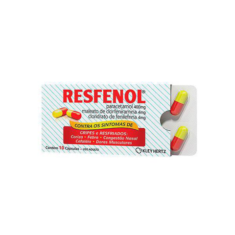 Resfenol Anti Gripal 10 Cápsulas