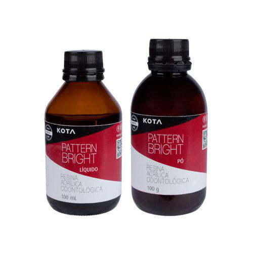 Resina Acrílica Pattern Bright Kit Pó 100G + Líquido 100Ml Kota