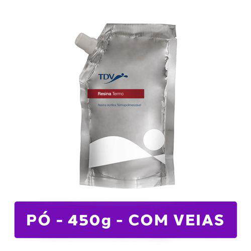 Resina Acrílica Termopolimerizável Com Veias 450G Rosa Escuro