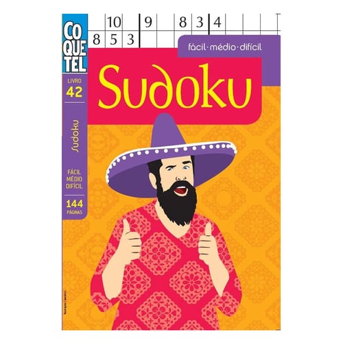 Revista Coquetel Sudoku Nível Fácil, Médio E Difícil