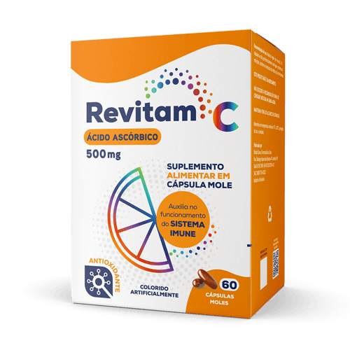 Imagem do produto Revitam C Ácido Ascórbico 500Mg 60 Cápsulas Moles