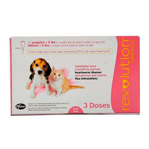 Revolution 6% Para Cães E Gatos Até 2,5Kg 0,25Ml Caixa Com 3 Pipetas