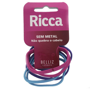 Ricca - Elastico Sem Metal Colors Com 6 Unidades 6Mm Ref 897