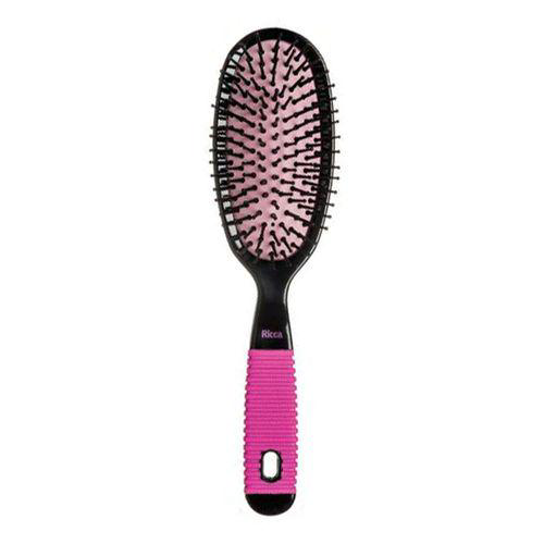 Ricca Escova Oval Gde Black & Pink