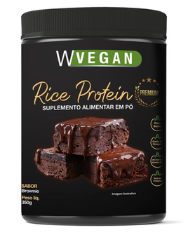 Imagem do produto Rice Protein Premium 350G Wvegan Sabor Brownie Proteina De Arroz Moriale Odt