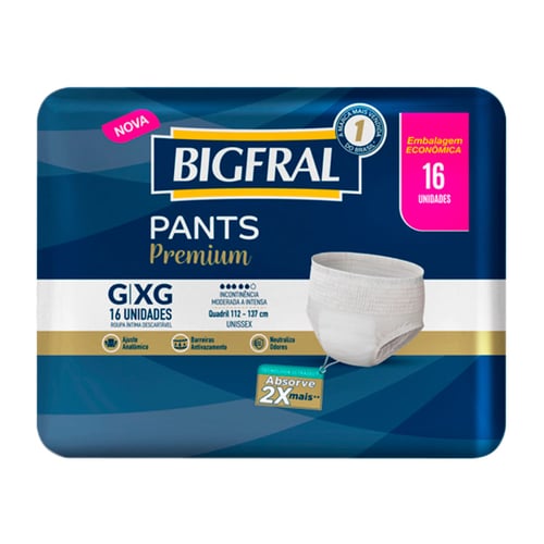 Imagem do produto Roupa Íntima Bigfral Tamanho G/Xg 16 Unidades