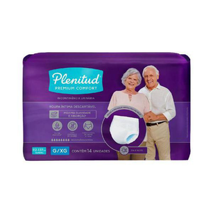 Roupa Intima Descartavel Plenitud Premium Confort G/Xg 14 Unidades