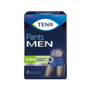 Roupa Íntima Descartável Tena Pants Men Tamanho G/Xg Com 8 Unidades