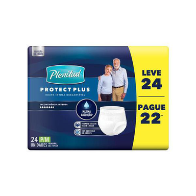 Roupa Íntima Plenitud Protect Plus P/M Leve 24 Pague 22