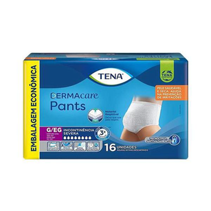 Roupa Íntima Tena Pants Dermacare Tamanho G/Eg Com 16 Unidades