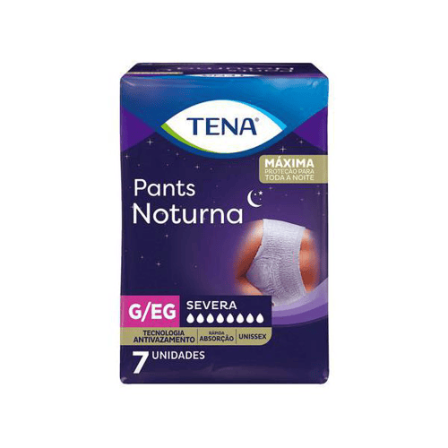 Roupa Íntima Tena Pants Noturna Tamanho G/Eg 7 Unidades
