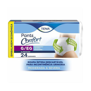 Roupa Intima Unissex Tena Pants Confort G/Eg Com 24 Unidades