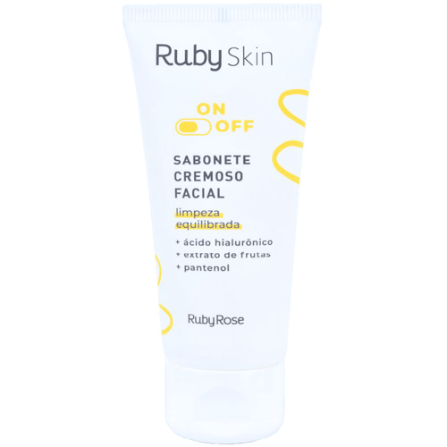 Ruby Rose Sabonete Cremoso Facial Ruby Skin On+Off 100Ml