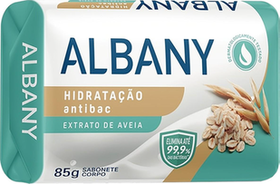 Sabonete Albany Branco Cuidado Antibactericida 85g