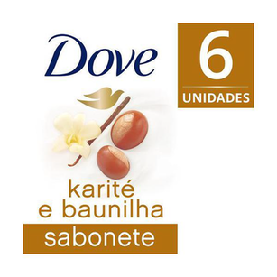 Sabonete Barra Dove Karite Baunilha 90G Com 6 Unidades Leve Mais Pague Menos