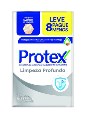 Sabonete Barra Protex Limpeza Profunda 85G Lv8pg6