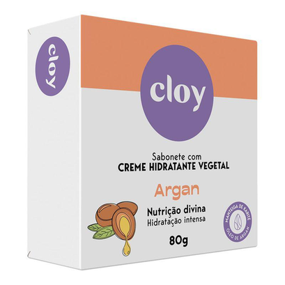 Sabonete Cloy Barra Com Hidratante Vegetal 80Gr Argan