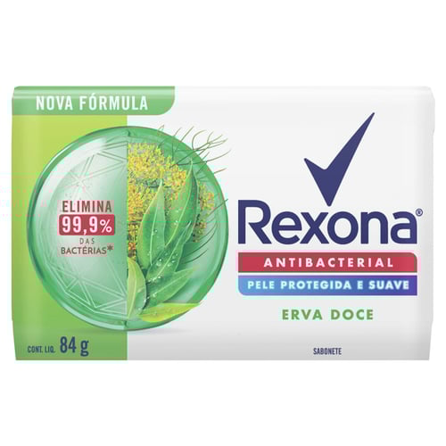 Imagem do produto Sabonete Em Barra Rexona Antibacterial Ervadoce 84G Panvel Farmácias