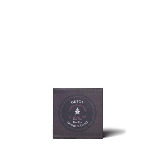 Imagem do produto Sabonete Facial Detox De Carvão Ativado Orgnico E Natural 40G Ahoaloe