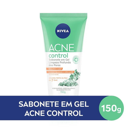 Sabonete Facial Em Gel Nivea Acne Control Limpeza Profunda Dos Poros 150G 150G