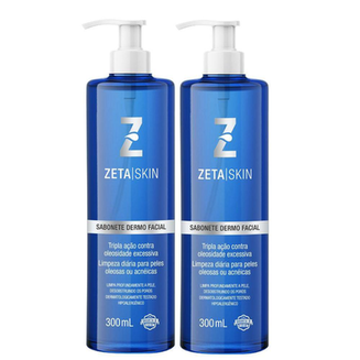 Sabonete Líquido Facial Zeta Skin Dermo 300Ml 2Unidades