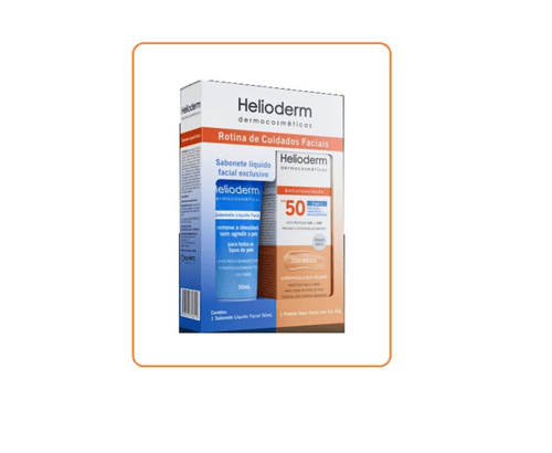 Sabonete Líquido Helioderm 50Ml+50G Protetor Solar Fps50 Medio