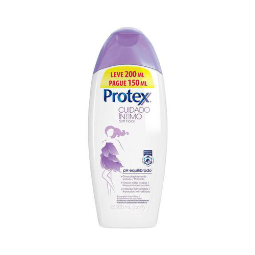 Sabonete Líquido Íntimo Protex Soft Floral Leve 200Ml Pague 150Ml