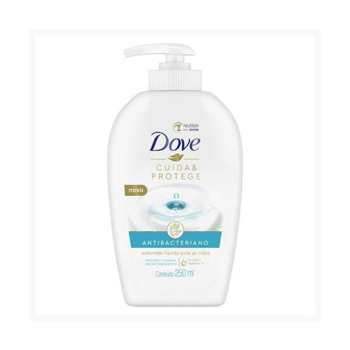 Sabonete Líquido Para Mãos Antibacteriano Dove Cuida & Protege 250Ml