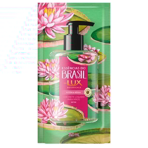 Imagem do produto Sabonete Líquido Para Mãos Lux Essências Do Brasil Vitória Régia Refil 240Ml