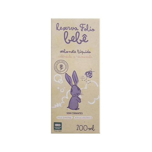 Imagem do produto Sabonete Líquido Reserva Folio Bebê Calêndula E Camomila Pele Sensível 200Ml