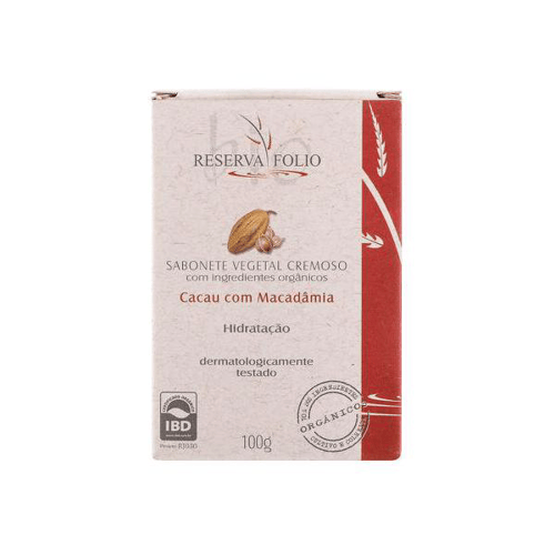 Imagem do produto Sabonete Vegetal Orgnico Cacau Com Macadmia 100G Reserva Folio Use Orgnico