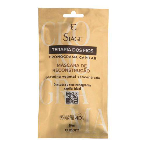 Imagem do produto Sachet Máscara De Reconstrução Siàge Terapia Dos Fios Cronograma Capilar 60Ml Siage