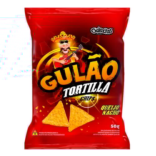 Imagem do produto Salgadinho Gulão Tortilla Queijo Nacho 50G