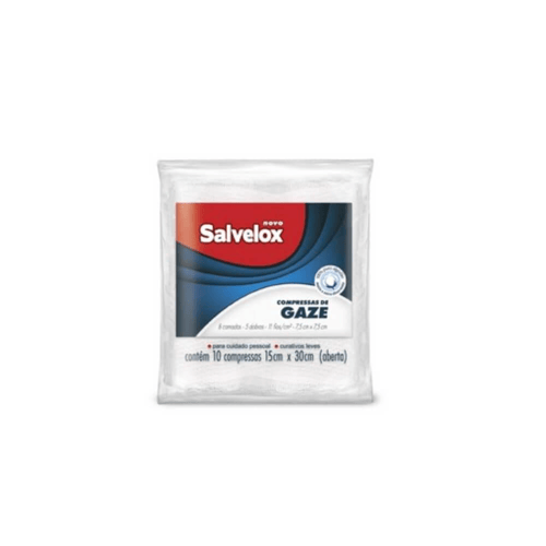 SALVELOX COMPRESSA DE GAZE 11 FIOS 7,5X7,5 COM 10