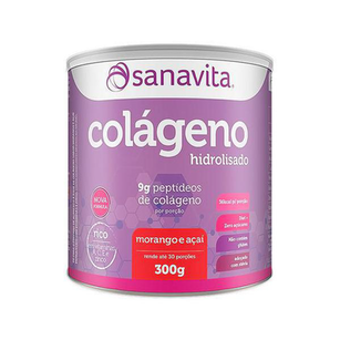Sanavita - Colágeno, Morango E Açaí 300G Sanavita