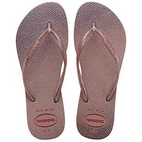 Sandálias Havaianas N. 33/34 Slim Rosa Croc