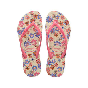 Imagem do produto Sandálias Havaianas Slim Romance Bege/Rosa Tamanho 35/36 Com 1 Par