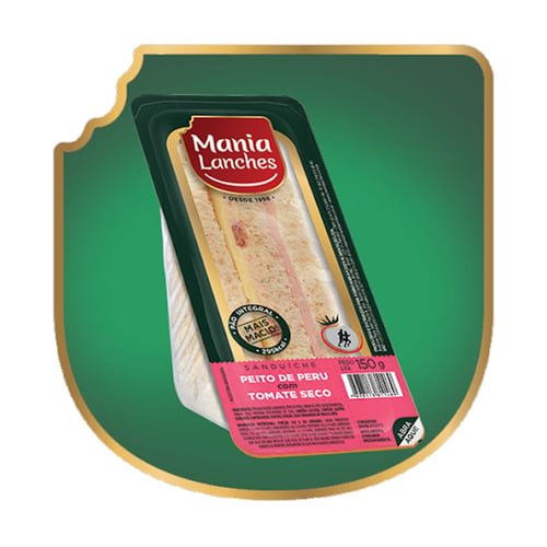 Imagem do produto Sanduíche Natural Mania Lanches Peito De Peru Com Tomate Seco 150G