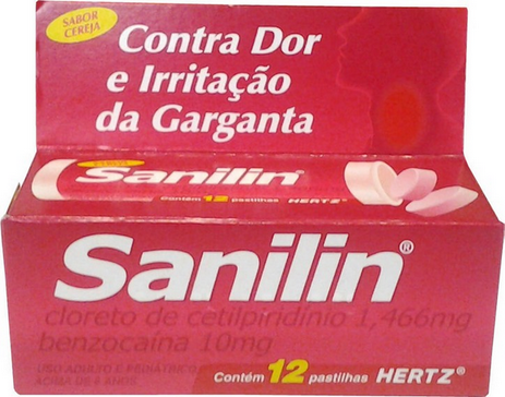 Sanilin - Cereja Com 12 Pastilhas