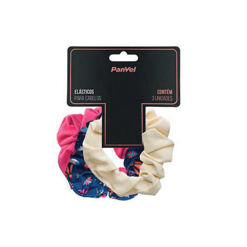 Imagem do produto Scrunchie Para Cabelo Slim Lisas E Floral Panvel Acessorios Verao Romantico Vibrante