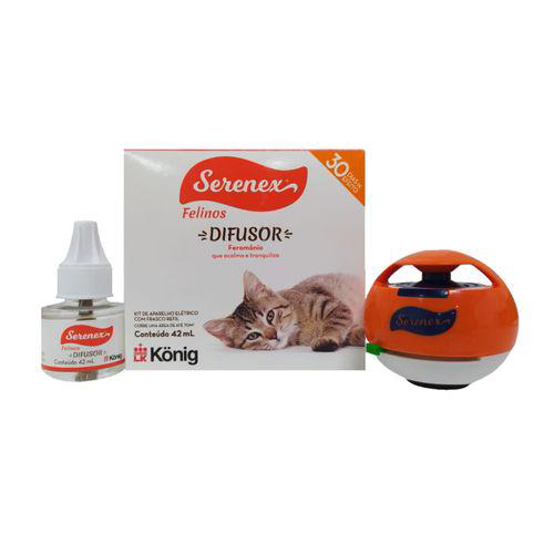 Imagem do produto Serenex Difusor Aparelho Elétrico + Refil 42Ml P/ Gatos Konig