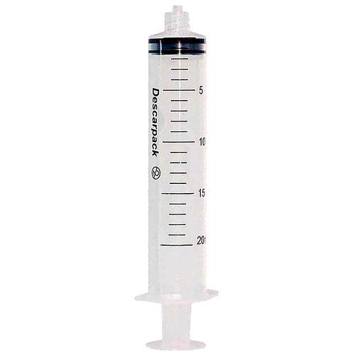 SERINGA S/AGULHA LUER-LOCK 20ML - DESCARPACK
