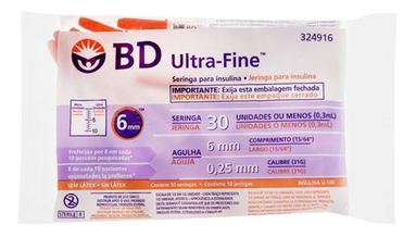 Seringa - Bd Ultra Fine 30Ui Com 10 Unidades