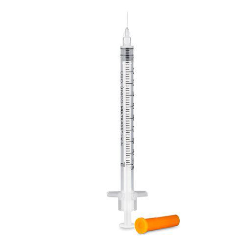 Seringa De Insulina 1Ml Com Agulha Cx Com 100 Unidades Multi Saúde