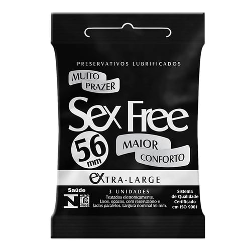 Imagem do produto Sex Free Extralarge C 3 Unid Sex Free Extralarge Com 3 Unidades